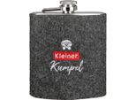 Gilde Flachmann, Rechteckig, "Kleiner Kumpel"", Schriftzug, Filz, Grau, Ve 3, L. 3 Cm, B. 10 Cm, H. 13 Cm 50383"