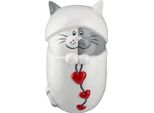 Gilde Spardose, Katze, "Amor"", Porzellan, Weiß, , L. 11 Cm, B. 10 Cm, H. 18 Cm, D. 13 Cm 32094"