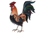 Figura Di Gallo Da Giardino In Metallo, 40 Cm