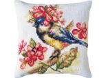 Set Di Cuscini Cda A Punto Croce "Titmouse"", Stampato, 40X40Cm"