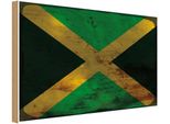 Vianmo Insegna In Legno 20X30 Cm Bandiera Jamaika Flag Of Jamaica Rost