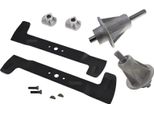 122 Cm Set Coltello + Supporto Per Alpina Brill Castel Garden Iseki Stiga Solo Sabo