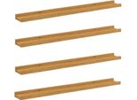 Vidaxl Mensole Da Parete Con Ripiano 4 Pezzi Beige 80 X 9 X 3 Cm Materiale A Base Di Legno