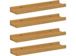 Vidaxl Mensole Da Parete Con Ripiano 4 Pezzi Beige 40 X 9 X 3 Cm Materiale A Base Di Legno