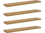 Vidaxl Mensole Da Parete 4 Pezzi Marrone 120 X 23,5 X 4 Cm Materiale A Base Di Legno