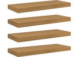 Vidaxl Mensole Da Parete 4 Pezzi Beige 60 X 23,5 X 4 Cm Materiale A Base Di Legno
