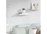 Vidaxl Mensola A Muro In Marmo Bianco 50 X 23,5 X 4 Cm Materiale A Base Di Legno