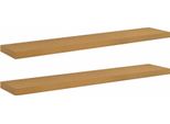 Vidaxl Mensole Da Parete 2 Pezzi Beige 120 X 23,5 X 4 Cm Materiale A Base Di Legno