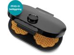 Doppia Piastra Per Waffle, 1600W, A Forma Di Cuore, Senza Pfas