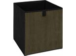 Howhomely | Scatola A Ripiani - Scatola Portaoggetti - 30X30X30 Cm - Nero Verde - Scatola Pieghevole