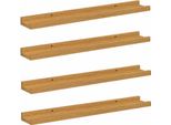 Vidaxl Mensole Da Parete Con Ripiano 4 Pezzi Beige 60 X 9 X 3 Cm Materiale A Base Di Legno