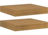 Vidaxl Mensole Da Parete 2 Pezzi Beige 23 X 23,5 X 4 Cm Materiale A Base Di Legno