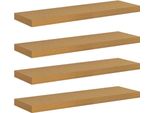 Vidaxl Mensole Da Parete 4 Pezzi Beige 90 X 23,5 X 4 Cm Materiale A Base Di Legno