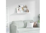 Vidaxl Mensola A Muro In Marmo Bianco 80 X 23,5 X 4 Cm Materiale A Base Di Legno