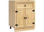 Vidaxl Armadio Con Ripiano Miele 60 X 46 X 81,5 Cm Legno Di Pino Massiccio