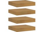 Vidaxl Mensole Da Parete 4 Pezzi Beige 23 X 23,5 X 4 Cm Materiale A Base Di Legno