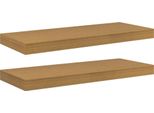 Vidaxl Mensole Da Parete 2 Pezzi Beige 60 X 23,5 X 4 Cm Materiale A Base Di Legno