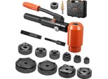 Set Di Punzoni Per Sverniciatura Vevor, Set Di Sverniciatori Idraulici Da 15 T, Set Di Utensili Ko Da 12,7 A 101,6 Mm, Utensile Per La Realizzazione Di Fori, Set Di Utensili Ko Con 10 Matrici Per Quadri Elettrici In Metallo, Armadi Elettrici