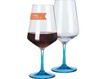 Bicchiere Da Vino Rosso Milano Linea Blu Set Di 2 In Policarbonato 580 Ml Infrangibile Senza Bpa Leggero Ideale Per Campeggio Picnic Festival All'aperto Vino Aperol Party