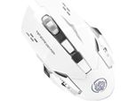 Inf Mouse Da Gioco Silenzioso Ricaricabile Bianco 2.4G+Bluetooth Dual Mode