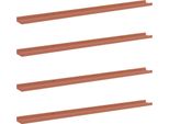 Vidaxl Mensole Da Parete Con Ripiano 4 Pezzi Rosso 115 X 9 X 3 Cm Materiale A Base Di Legno