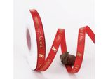 Inf Nastro Decorativo Natalizio Rosso Con Campanelle - 1Cm Poliestere Regalo