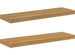 Vidaxl Mensole Da Parete 2 Pezzi Marrone 90 X 23,5 X 4 Cm Materiale A Base Di Legno