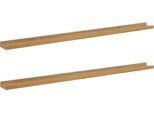 Vidaxl Mensole Da Parete Con Ripiano 2 Pezzi Marrone 115 X 9 X 3 Cm Materiale A Base Di Legno