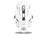 Inf Mouse Da Gioco Wireless Bianco Silenzioso Ricaricabile 2.4G - Design Ergonomico