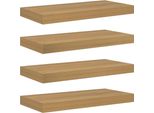 Vidaxl Mensole Da Parete 4 Pezzi Marrone 50 X 23,5 X 4 Cm Materiale A Base Di Legno