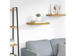Vidaxl Mensola A Muro A Parete Marrone 50 X 23,5 X 4 Cm Materiale A Base Di Legno
