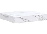 Vidaxl Mensola A Muro In Marmo Bianco 23 X 23,5 X 4 Cm Materiale A Base Di Legno