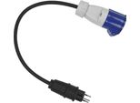 Cavo Adattatore Svizzera Giunto Cee Adaper Caravan Camper Roulotte Barca 230V 60 Cm 2,5 Mm²
