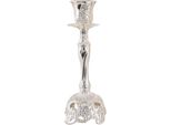 Inf Elegante Portacandela In Lega Di Zinco - Candeliere Con Pietre Preziose In Stile Europeo Per Decorazioni Romantiche D'argento