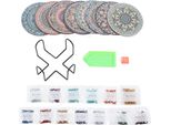 Sottobicchieri Da Pittura Con Strass Con Supporto, Bellissimi Set Di Mandala Fai Da Te Per Adulti E Bambini, AA1061