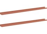 Vidaxl Mensole Da Parete Con Ripiano 2 Pezzi Rosso 115 X 9 X 3 Cm Materiale A Base Di Legno