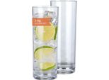 Set Di 2 Bicchieri Da Long Drink Milano In Policarbonato 330 Ml Infrangibile Senza Bpa Leggero - Per Campeggio Picnic Festival All'aperto Long Drink Soft Drink