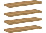 Vidaxl Mensole Da Parete 4 Pezzi Marrone 80 X 23,5 X 4 Cm Materiale A Base Di Legno