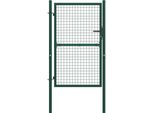 The Living Store Cancello Di Recinzione In Acciaio 100X150 Cm Verde