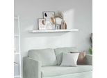 Vidaxl Mensola A Muro In Marmo Bianco 120 X 23,5 X 4 Cm Materiale A Base Di Legno