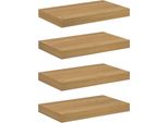Vidaxl Mensole Da Parete 4 Pezzi Marrone 40 X 23,5 X 4 Cm Materiale A Base Di Legno