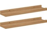 Vidaxl Mensole Da Parete Con Ripiano 2 Pezzi Marrone 40 X 9 X 3 Cm Materiale A Base Di Legno