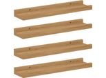 Vidaxl Mensole Da Parete Con Ripiano 4 Pezzi Marrone 40 X 9 X 3 Cm Materiale A Base Di Legno