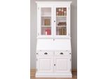 Casa Padrino Mobile Da Ufficio In Stile Country Bianco 110 X 49 X H. 219 Cm - Mobile In Legno Massello - Libreria - Mobile A Scaffale - Mobile Da Soggiorno - Mobili In Stile Country