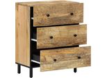 Vidaxl Armadi Laterali 2 Pezzi 60X33X75 Cm In Legno Massiccio Di Mango