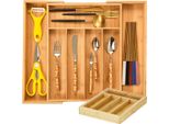 Verk 27056 Organizzatore Per Cassetti In Bambù, 7 Scomparti, 39 Cm