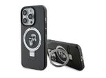 Karl Lagerfeld Klhmp14Lhmrskck Custodia Rigida Per Iphone 14Pro 6.1 Czarny/Nero Supporto Ad Anello Karl&Choupettte Magsafe