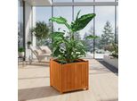 Mucola Fioriera Fioriera Quadrata Portafiori Abbeveratoio In Legno Fioriera Fioriera Fioriera - 50 Cm