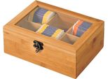 Kesper Organizer Per Il Tè, 6 Scomparti, 21,5 X 15 X 8,5 Cm, Bambù Kesper 58902