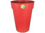Vaso Per Piante Riviera Red Plastic Circolare Ø 50 Cm Ø 50 X 66 Cm